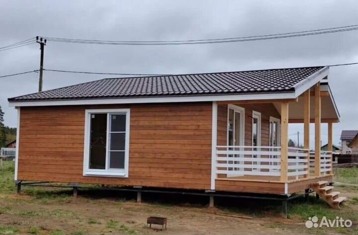 Каркасный дом 8 x 7 утеплённый / лот xyxrh 25771