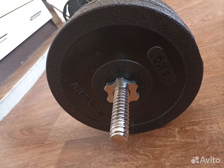 Изогнутый гриф с блинами