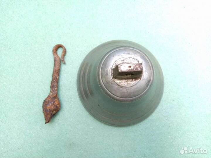 Колокольчик. Накладка бронзовая. Старина. риа