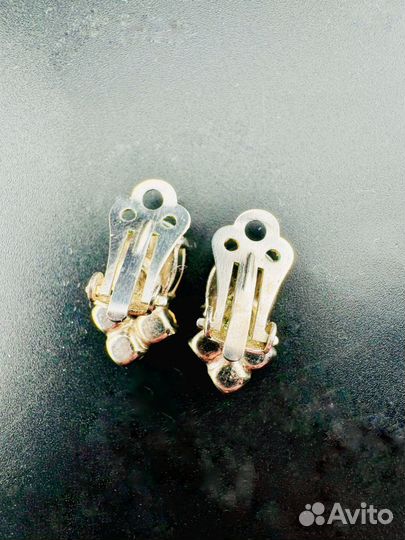 Винтажные клипсы Чехословакия перламутр