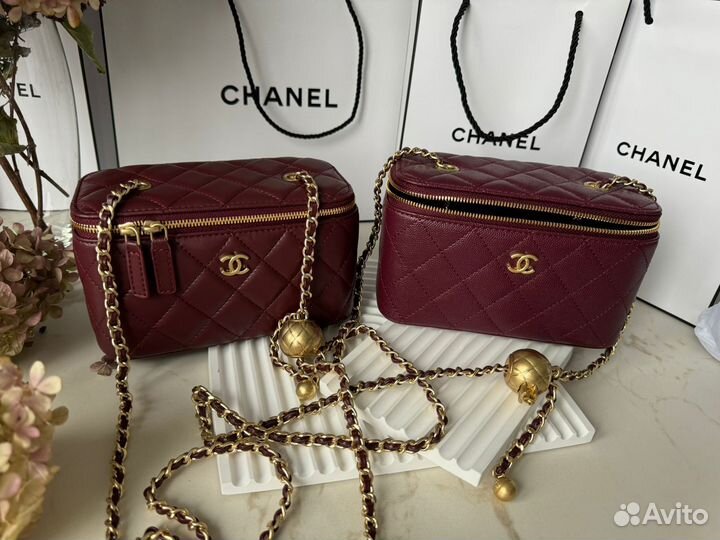 Бьюти кейс chanel сумка бордовый оригинал