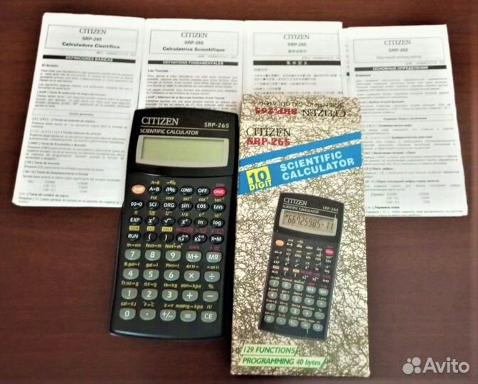 Новый Инженерный калькулятор citizen srp-265