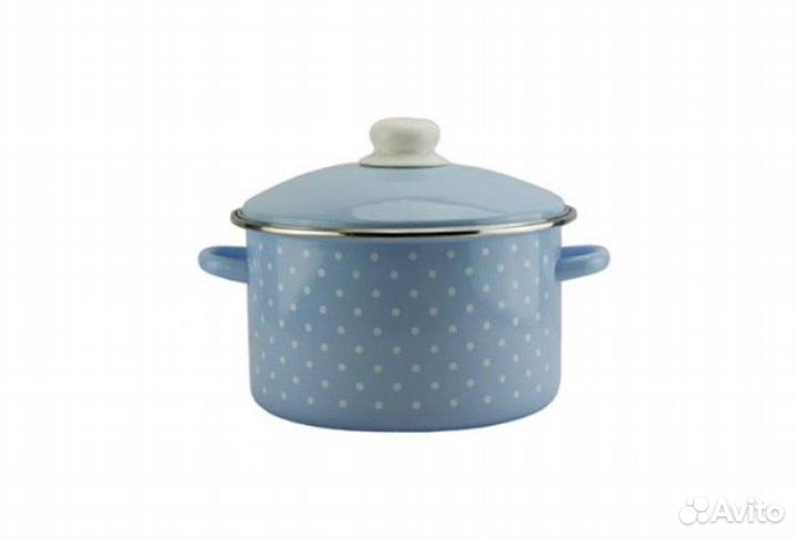 Кастрюля эмал 4,0л 04-Б1614/6М Горох мелкий эмаль магнитогорск 4680284049399