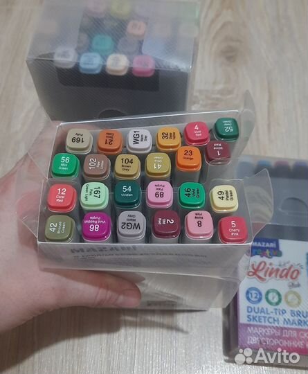 Маркеры для скетчинга двухсторонние кистевидные