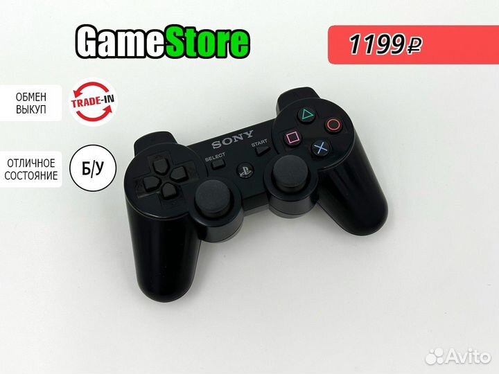 DualShock 3 Черный 3 Геймпад sony Оригинал б/у