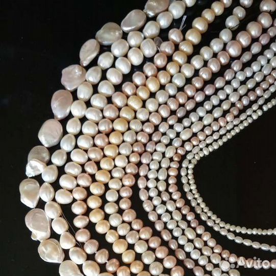 Жемчуг натуральный нити для рукоделия