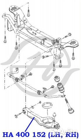 Рычаг задней подвески, поперечный, задний, нижний