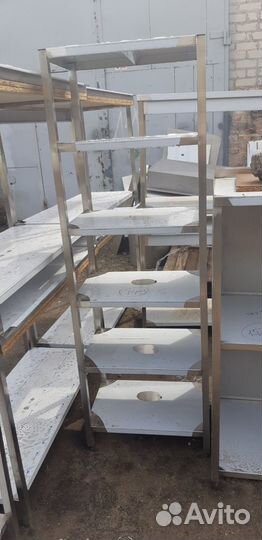 Стеллажи из нержавеющей стали разборные 4,5 полок