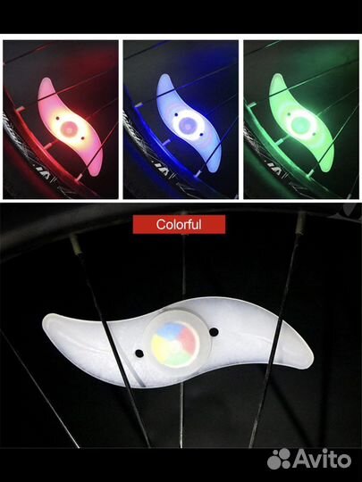 Светодиодный яркий фонарь для спиц LED GLE