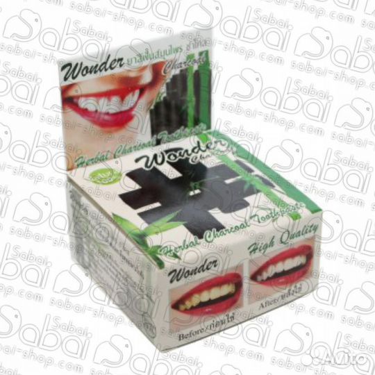 Угольная зубная паста Wonder (Herbal Charcoal Toot