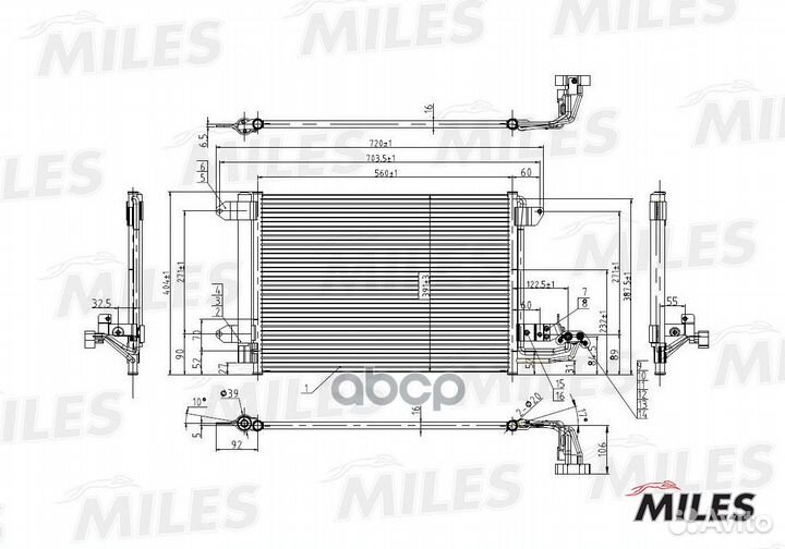 Радиатор кондиционера (паяный) VAG A3 / golf V