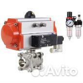 Кран шаровой DN.ru кшпп 316.200-ISO Ду80 Ру25, полнопроходной под приварку, нержавеющая сталь SS316