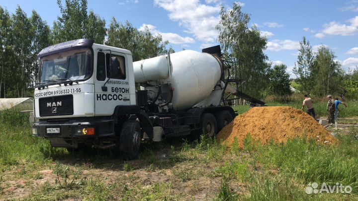 Бетон м100-м500 (мы завод), бетононасос (37м)