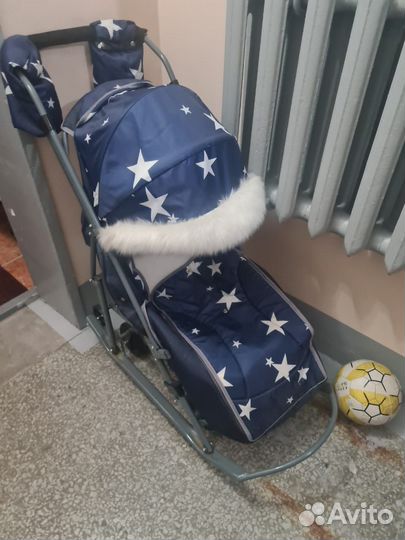 Продам детские санки с колёсиками