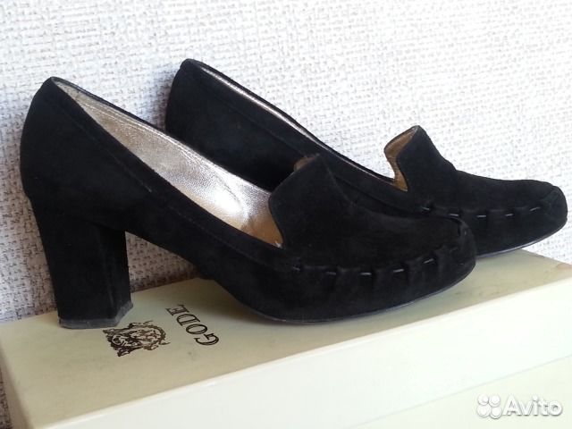 Замшевые туфли чёрного цвета, т.м. gode, Италия
