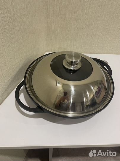 Казан-вок с крышкой 32см
