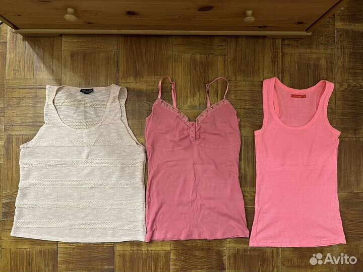 Женские летние майки/топы розовые бесплатно