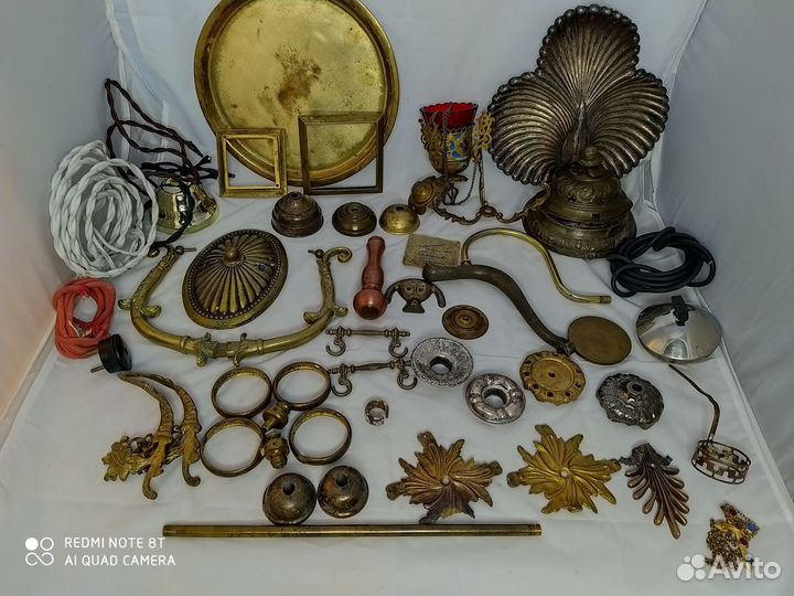 Детали для люстры, бра, латунь, царизм, патрон