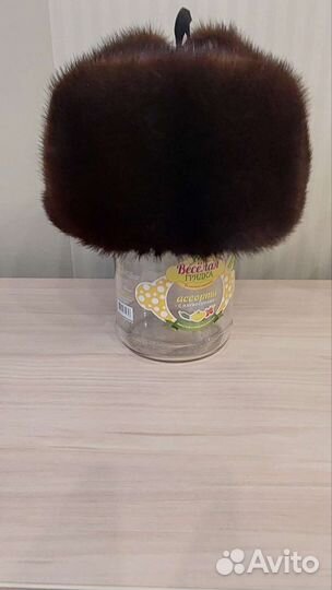 Норковая шапка мужская бу