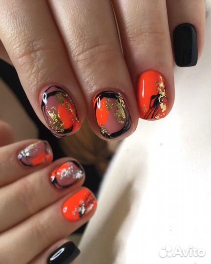 Комби маникюр, гель лак, экспресс педикюр