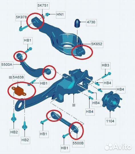 Сайлентблоки Lemforder Ford Focus 2 / Mazda 3