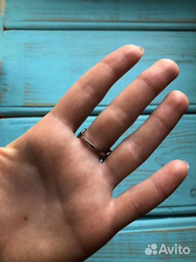 Серебряное кольцо-цепь