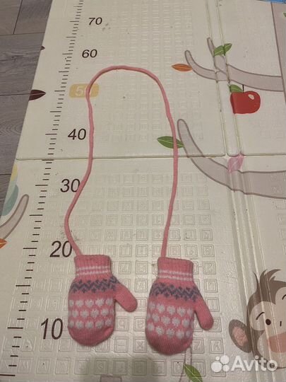 Комплект шапка и варежки