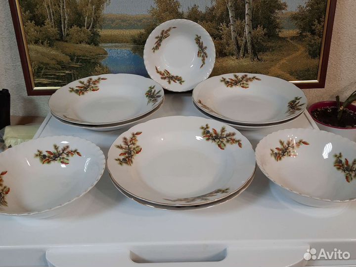 Тарелки япония и салатники