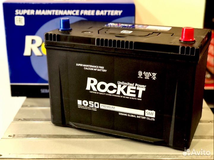 Аккумулятор Rocket 100 Ач (обр.пол.) азия