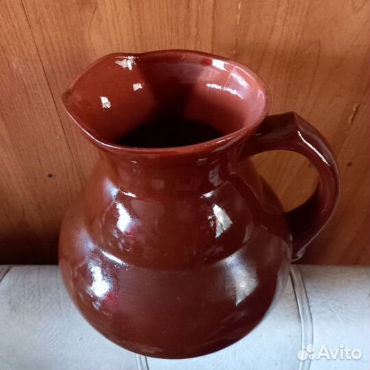 Кувшин, крынка ручной работы. Керамика СССР