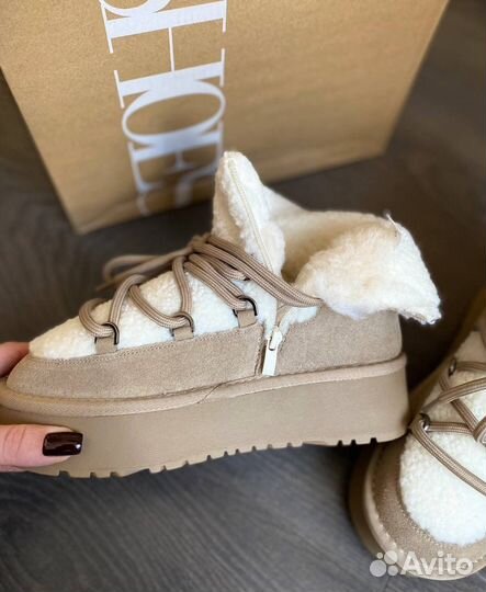 Угги UGG натуральная замша и мех с молнией