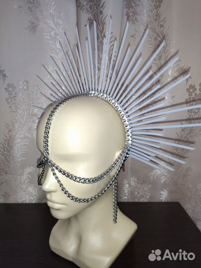 Ободок-корона, комплект в стиле Техно Индастриал