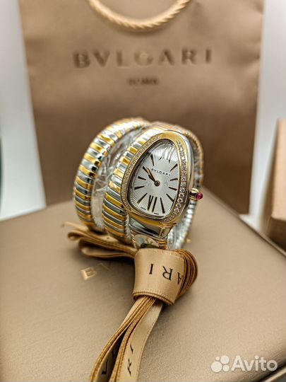 Золотые часы bvlgari