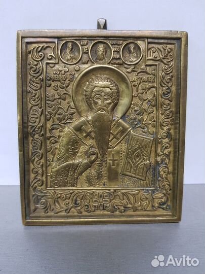 Меднолитая икона 