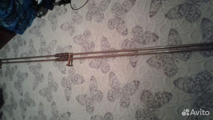 Карниз для штор двурядный деревянный