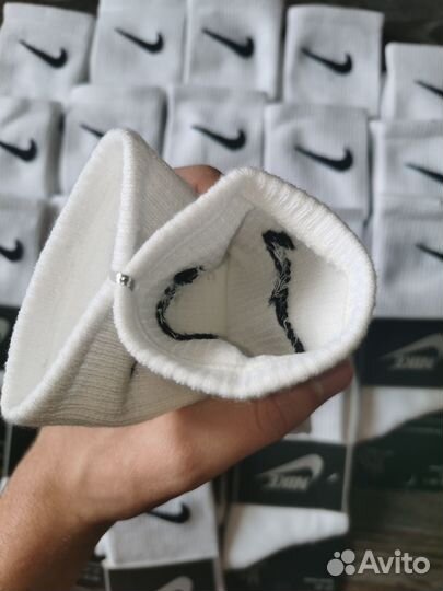 Носки nike высокие белые