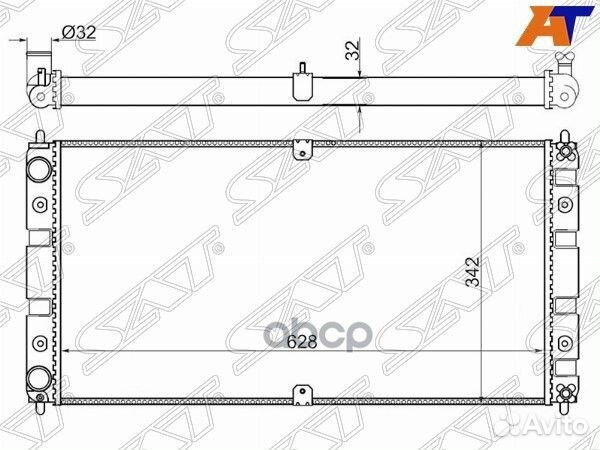 Радиатор Chevrolet Niva 98- SG-CH0010 Sat