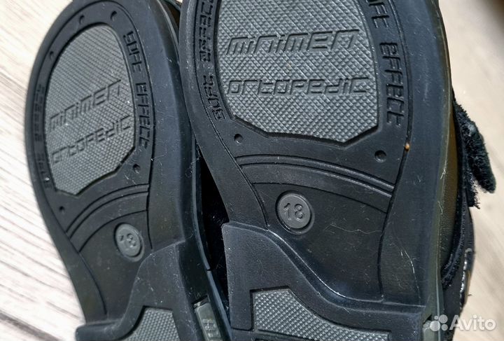 Детские кожаные ботинки - 18 размер