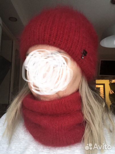 Комплект шапка и снуд