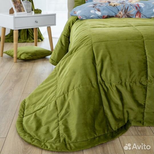 Бархатное покрывало Беллиссимо цитрон