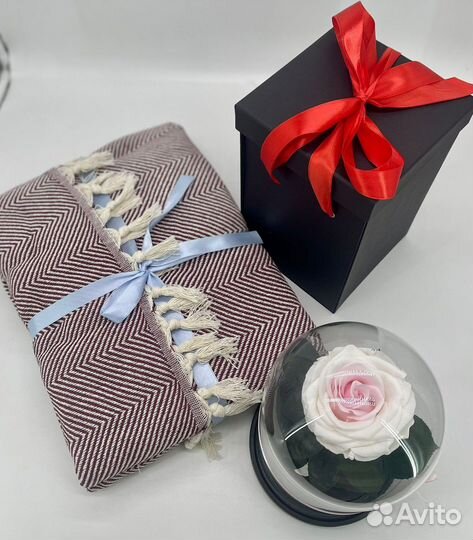 Подарок Роза и Плед