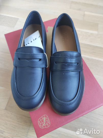 Лоферы zara 34 размер новые с биркой кожа