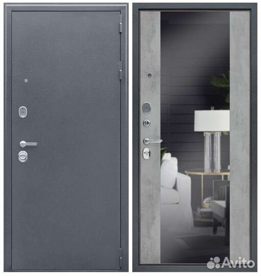 Дверь входная с зеркалом