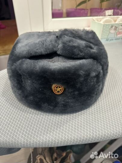 Шапка ушанка меховая из натуральной овчины