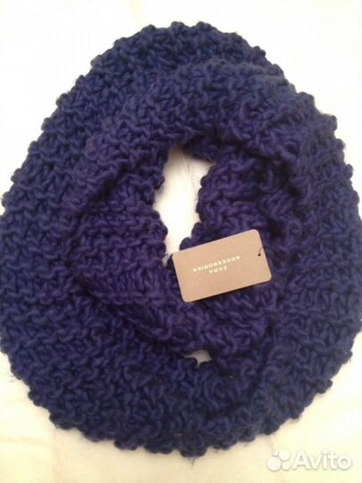 Шарф-снуд Zara синий новый