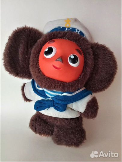 Мягкая игрушка - Чебурашка Моряк. Винтаж. СССР