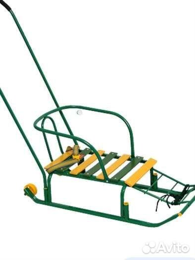 Коляска санки на двух колесиках