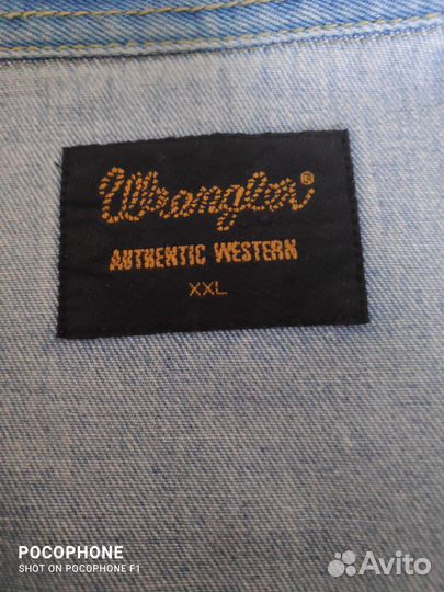 Джинсовая рубашка wrangler