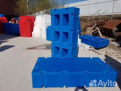 Понтон модульный пластиковый 2000x1000x400мм