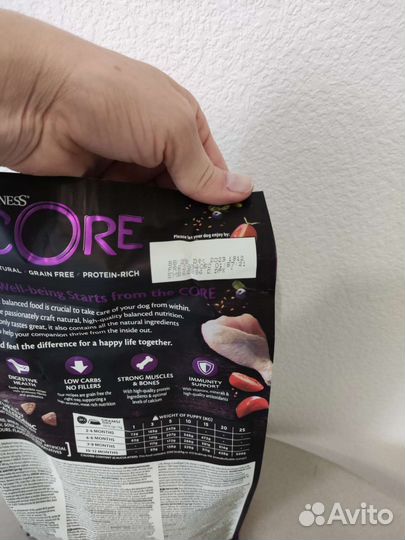 Корм для мелких и средних щенков Wellness Core